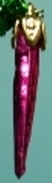 6 PINK ICICLE ORNAMENTS